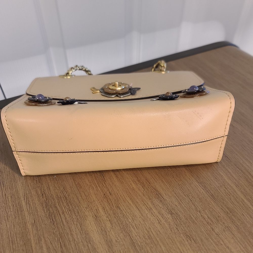 Coach 52611 Tea Rose Parker Shoulder Bag Beechwood Tan - Picture 9 of 13